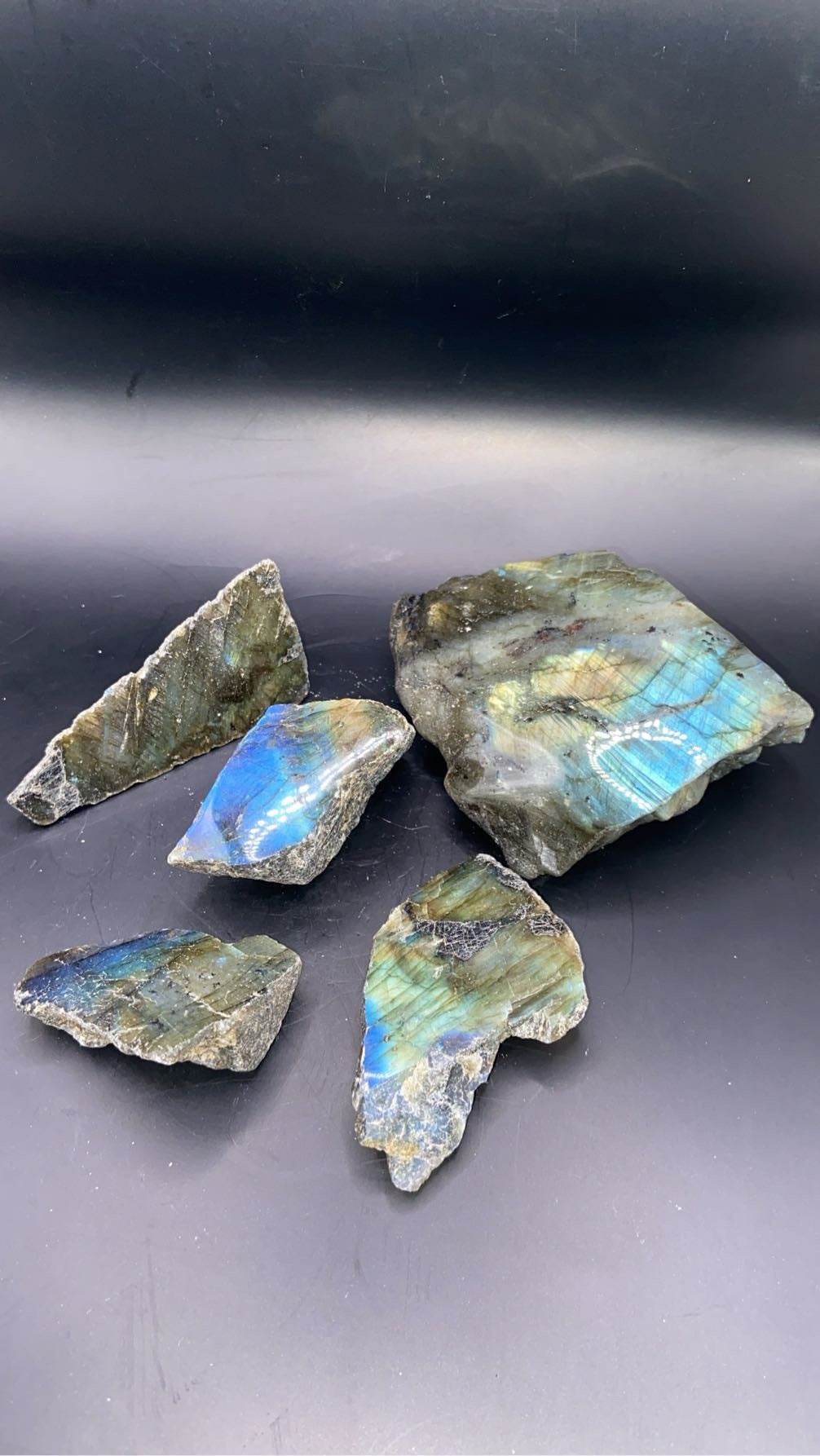 FORME LIBRE LABRADORITE SEMI POLIE Qualité Extra