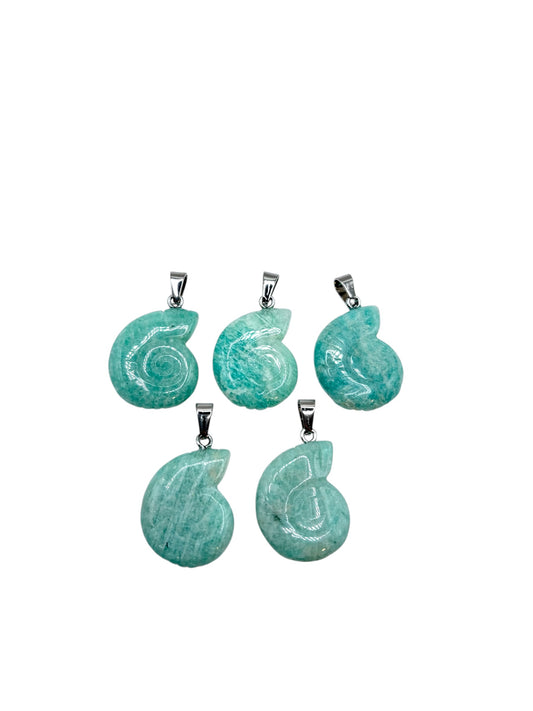PENDENTIF ESCARGOT - AMAZONITE