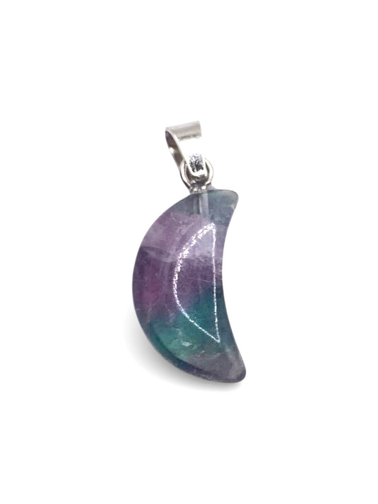 PENDENTIF DEMI LUNE - FLUORINE