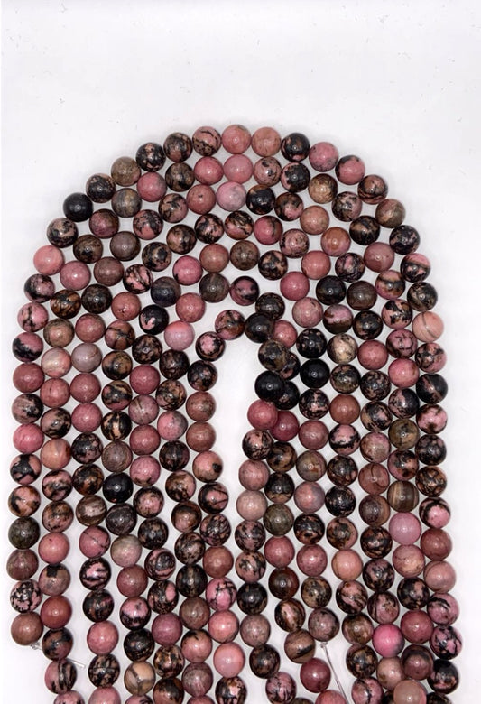 FIL DE PERLE 8MM - RHODONITE