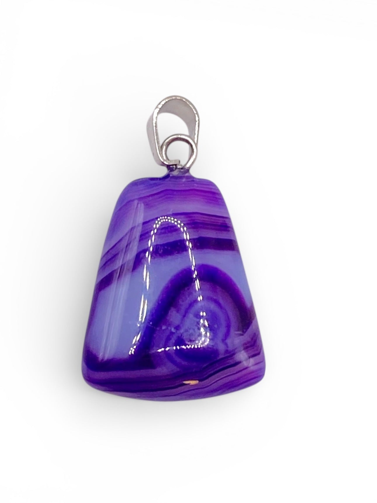 PENDENTIF TRAPÈZE -  AGATE TEINTÉ