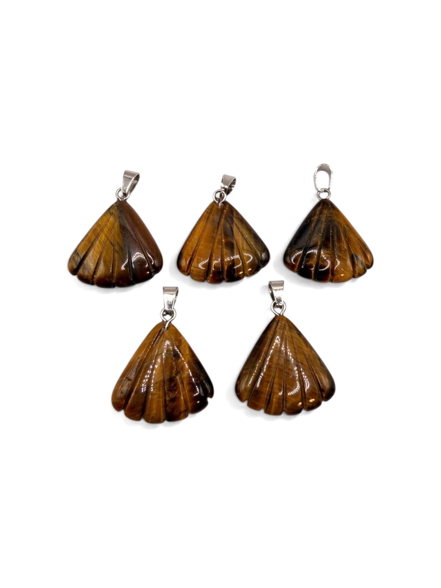 PENDENTIF COQUILLAGE- OEIL DE TIGRE