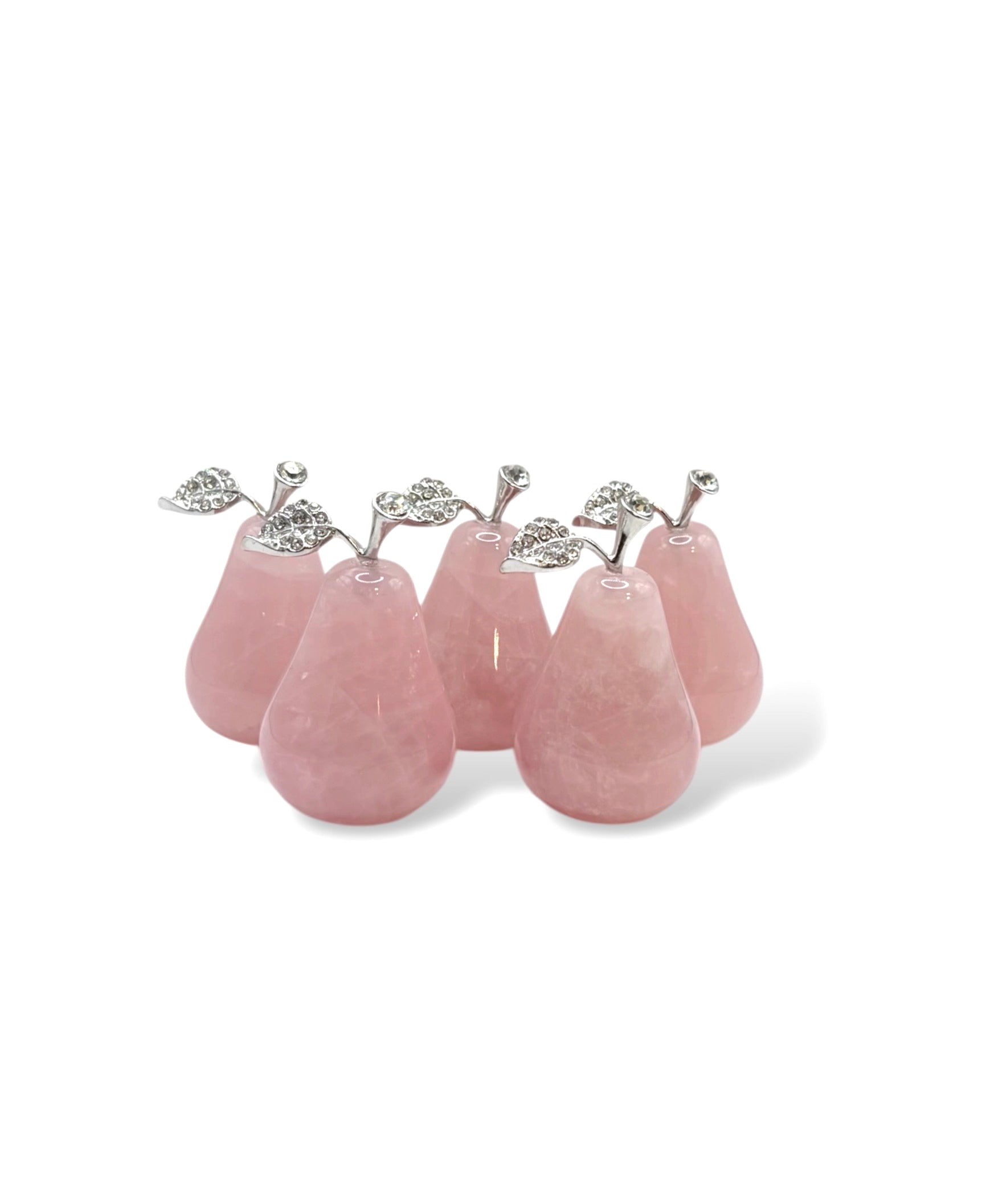 POIRE DECORATIVE 4.5CM - QUARTZ ROSE