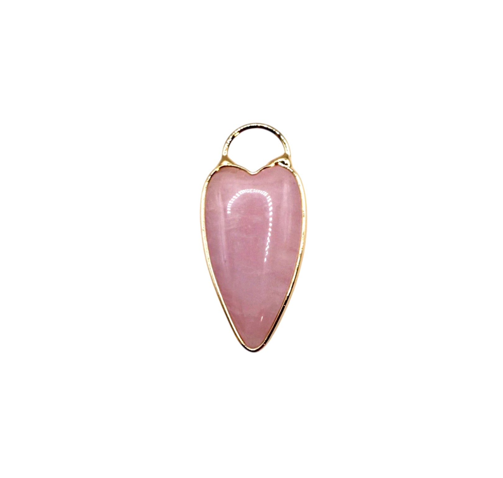 PENDENTIF SERTIE FLECHE - QUARTZ ROSE