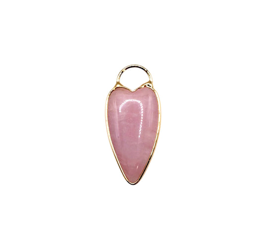 PENDENTIF SERTIE FLECHE - QUARTZ ROSE