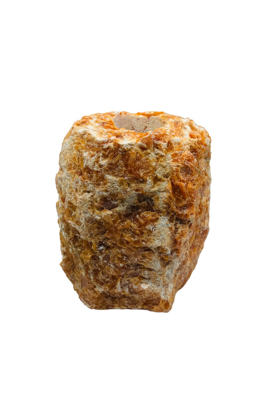 BOUGEOIR CALCITE ORANGE (la pièce)