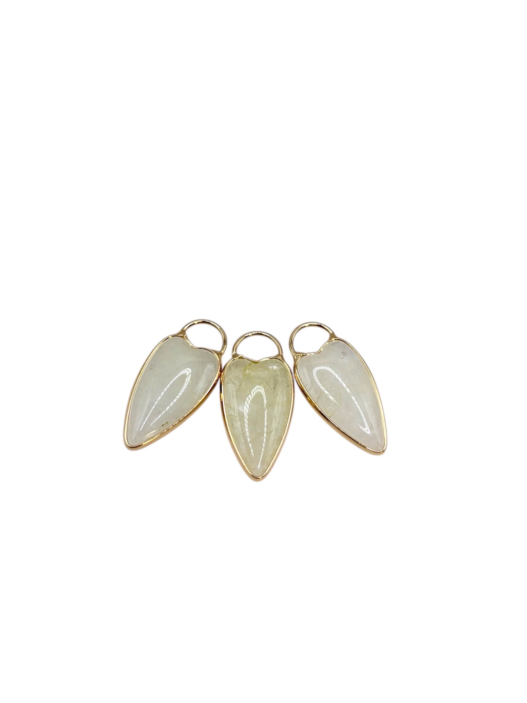 PENDENTIF FLECHE SERTIE - CITRINE