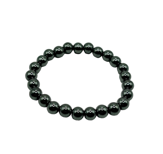 BRACELET HÉMATITE 8MM QUALITÉ A (la pièce)