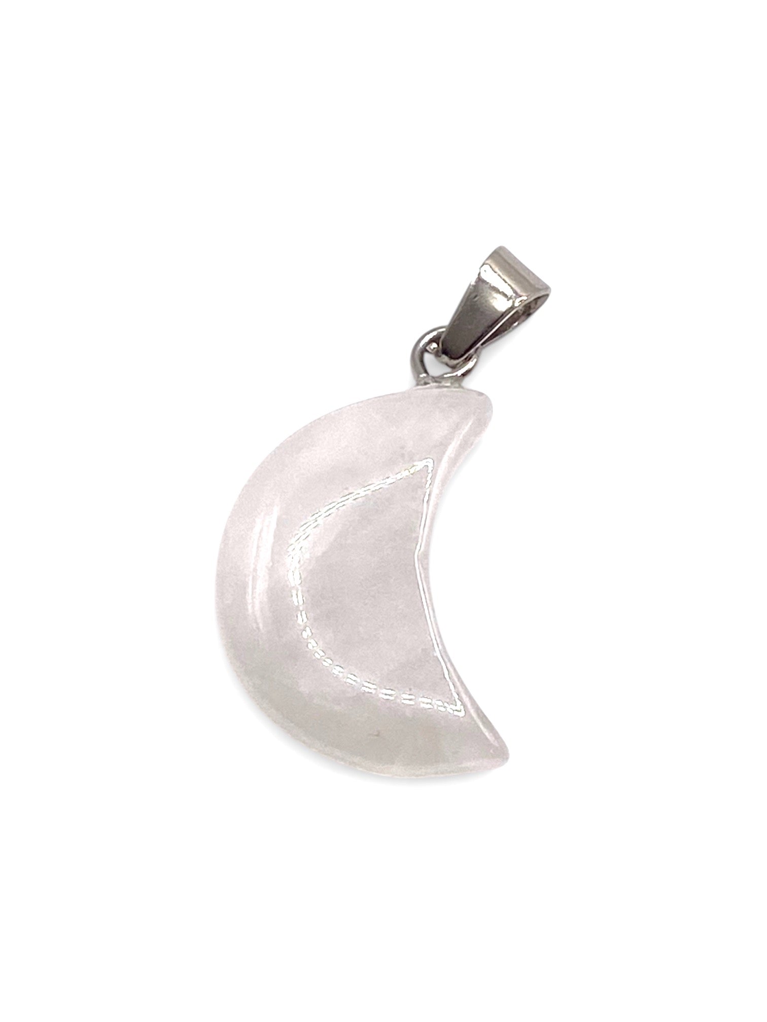 PENDENTIF DEMI LUNE - CRISTAL DE ROCHE