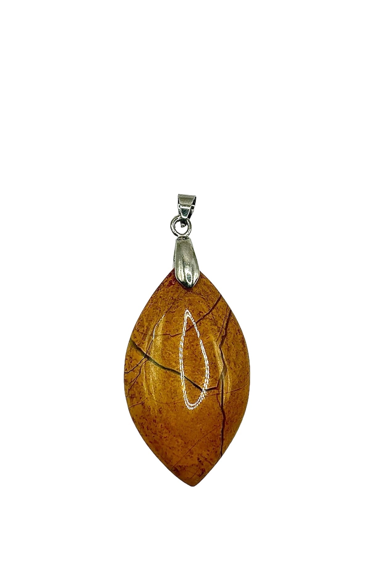 PENDENTIF JASPE JAUNE (la pièce)