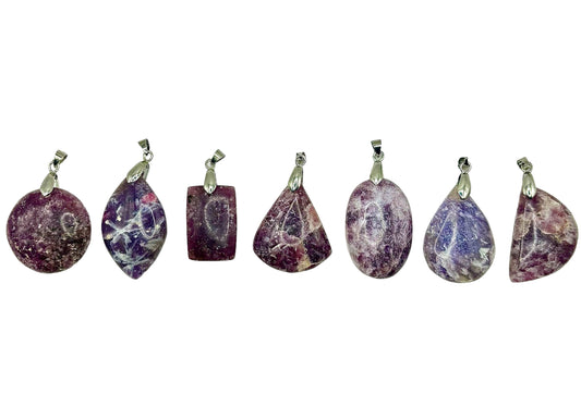 PENDENTIF LÉPIDOLITE  (la pièce)