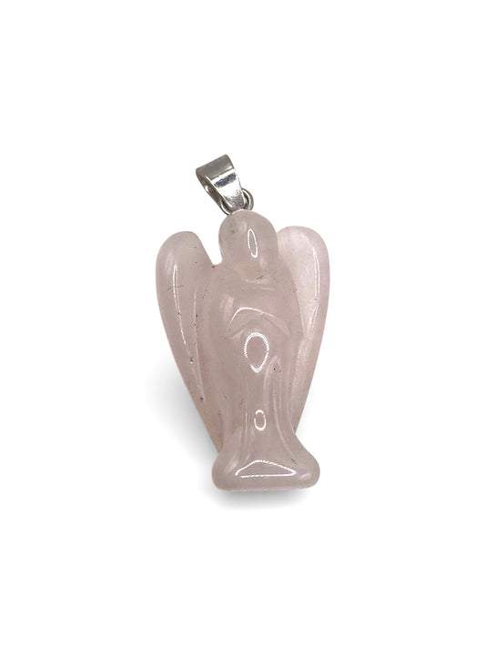 PENDENTIF ANGE - QUARTZ ROSE