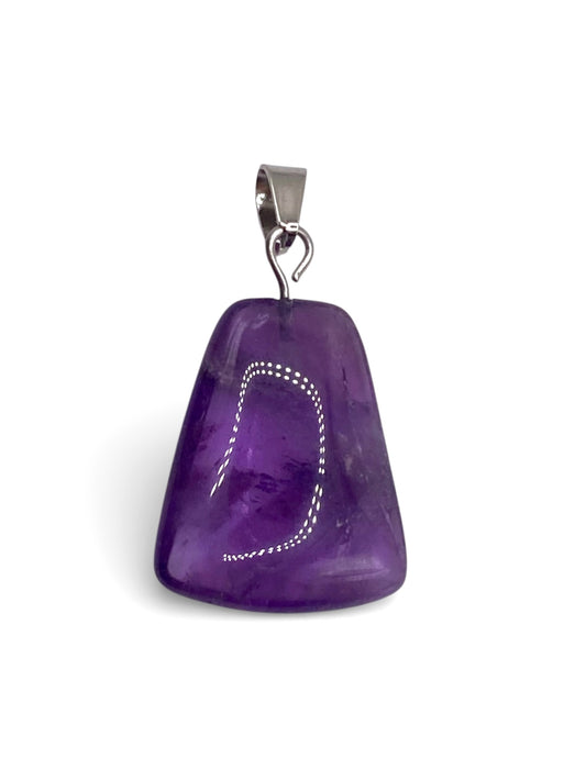 PENDENTIF TRAPÈZE - AMÉTHYSTE