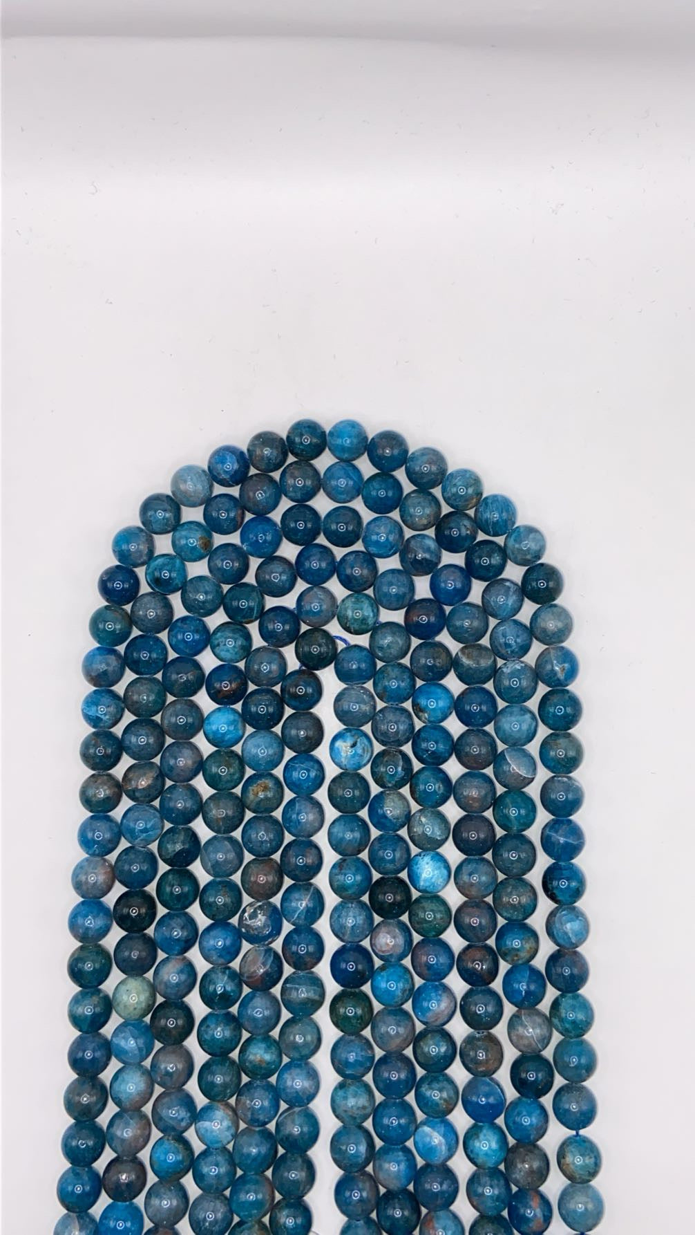 FIL DE PERLE 8MM - APATITE BLEUE