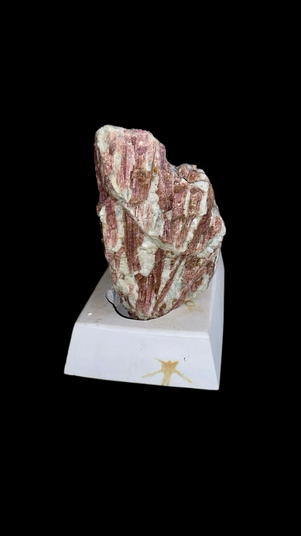 TOURMALINE ROSE BRUT MONTÉE SUR BOIS 2,40 KG