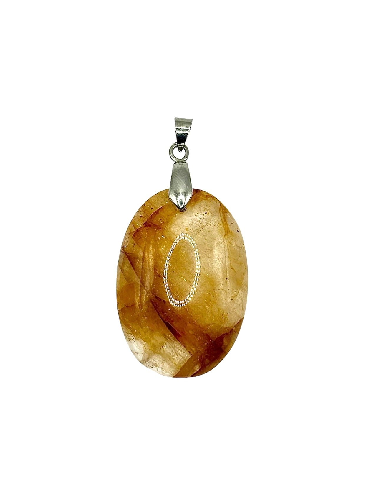 PENDENTIF MADAGASCAR QUARTZ HÉMATOÏDE (la pièce)