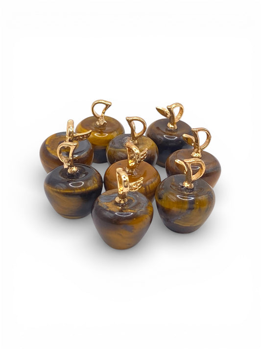 PENDENTIF POMME - OEIL DE TIGRE
