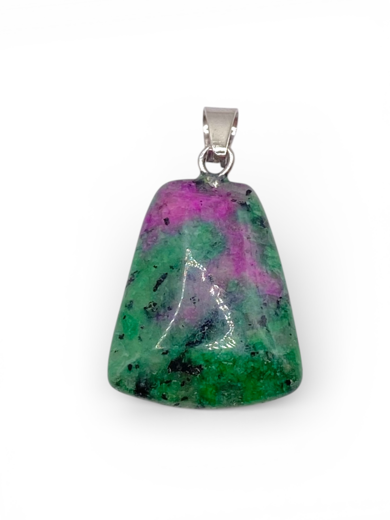 PENDENTIF TRAPÈZE - RUBIS ZOÏSITE