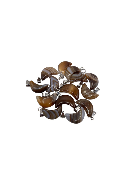 PENDENTIF DEMI LUNE - AGATE B