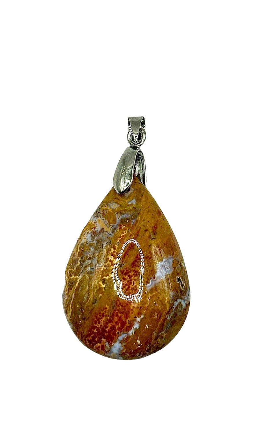 PENDENTIF JASPE POLYCHROME  (la pièce)