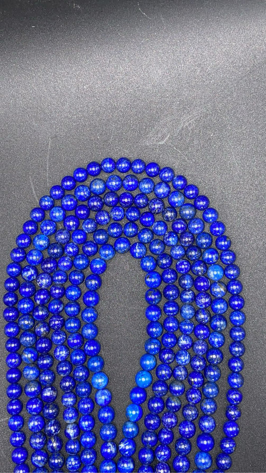 FIL DE PERLE LAPIS LAZULI TEINTÉ - 8mm