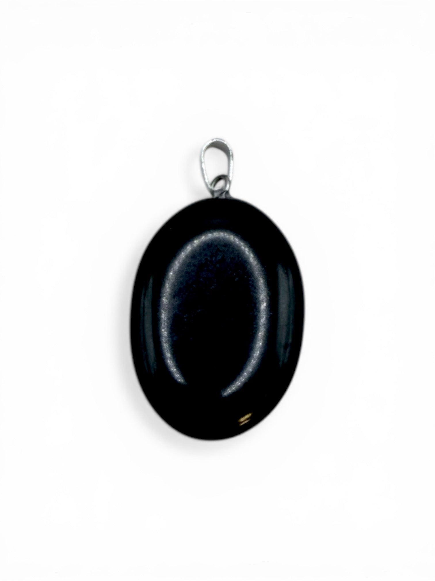 PENDENTIF GALET PLAT - ONYX
