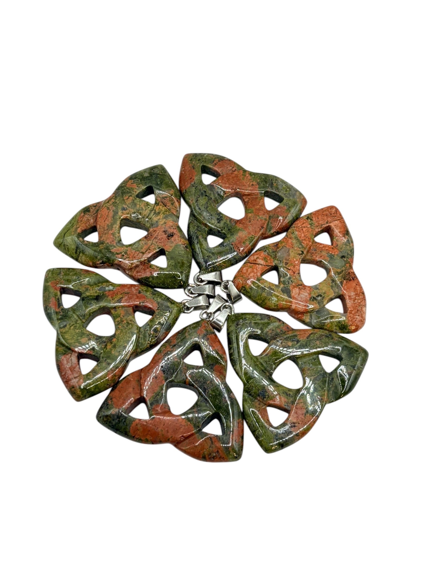 PENDENTIF TRIQUETRA - UNAKITE