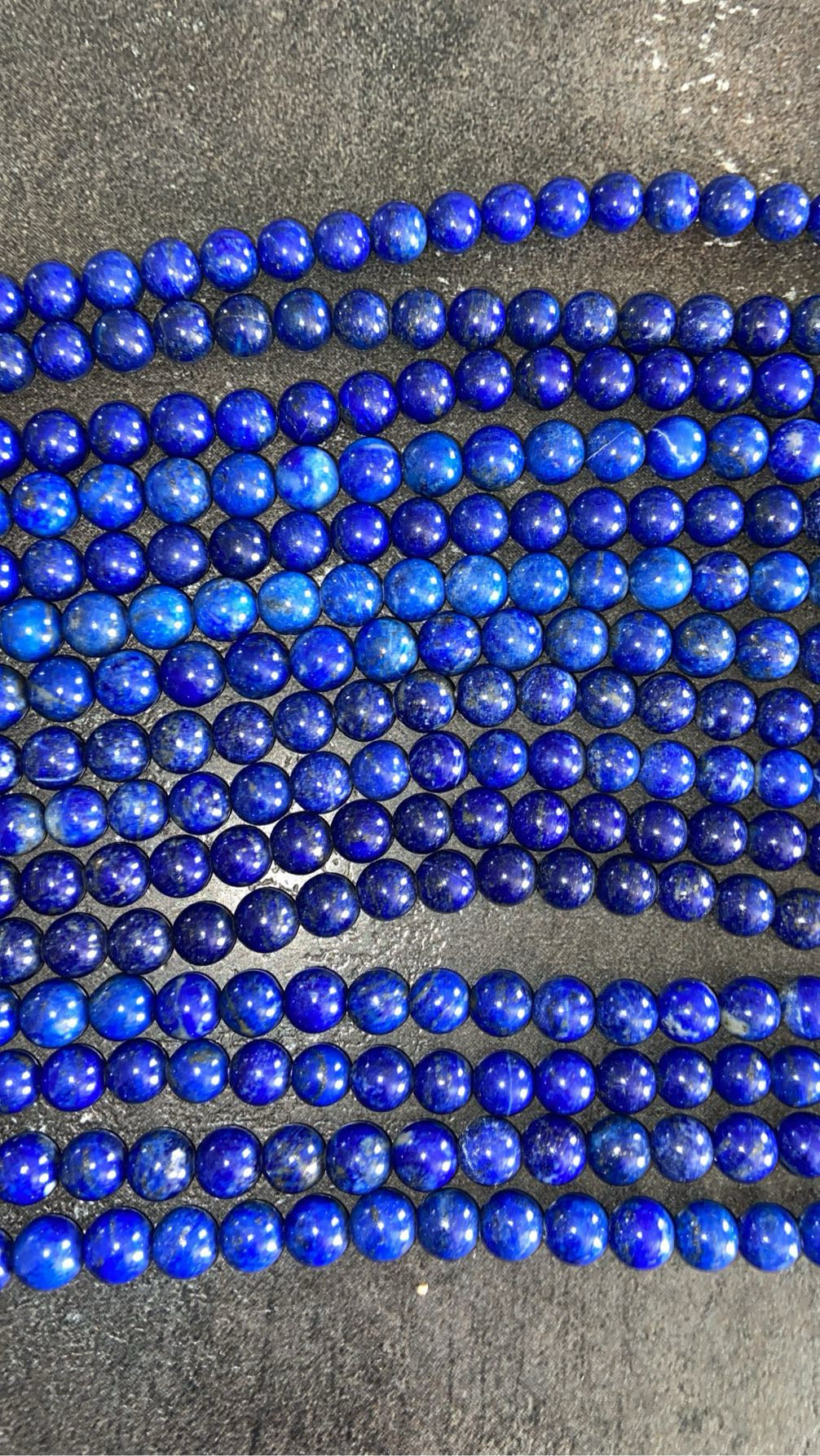 FIL DE PERLE LAPIS LAZULI TEINTÉ - 8mm