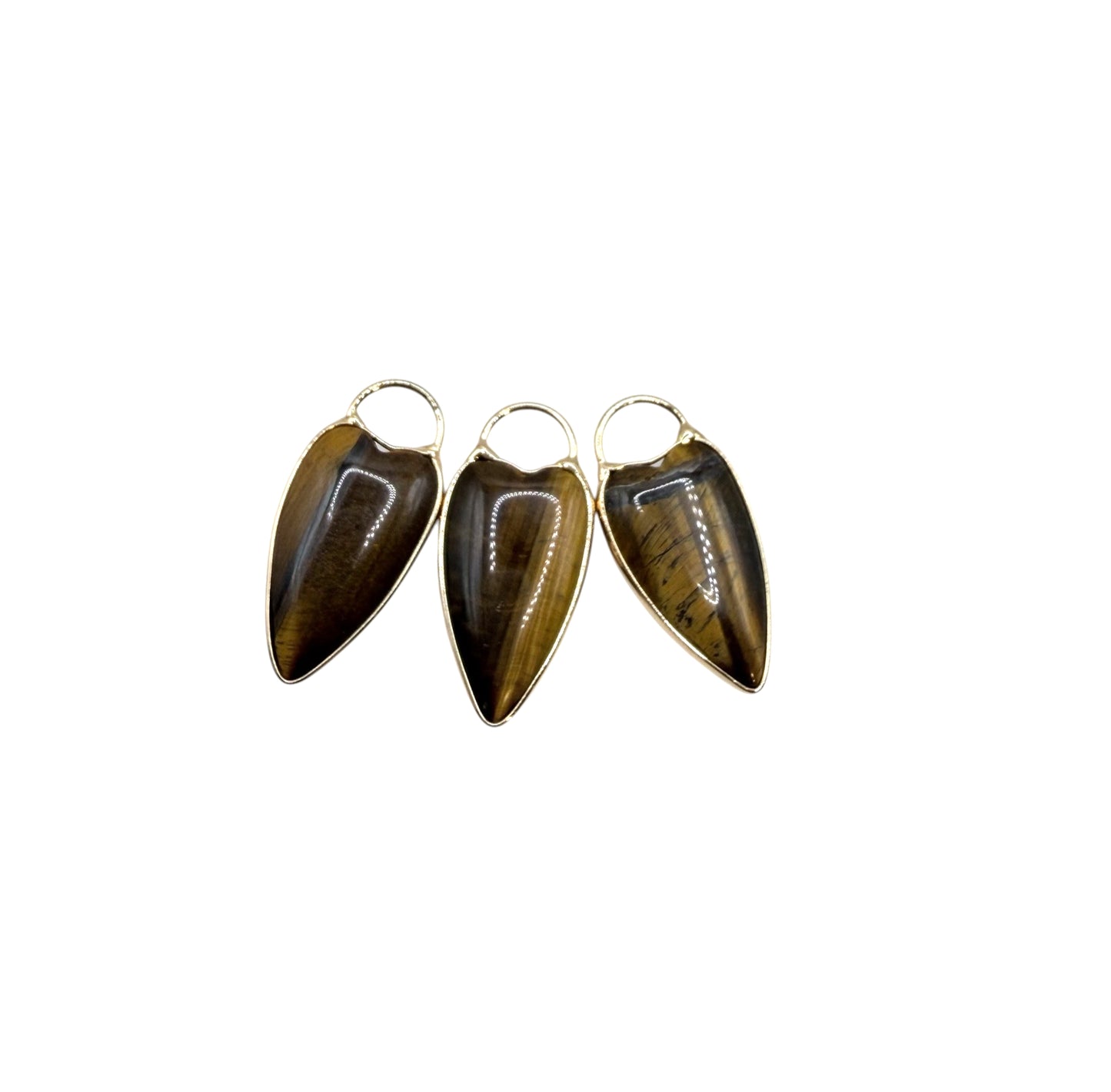 PENDENTIF SERTIE FLECHE - OEIL DE TIGRE