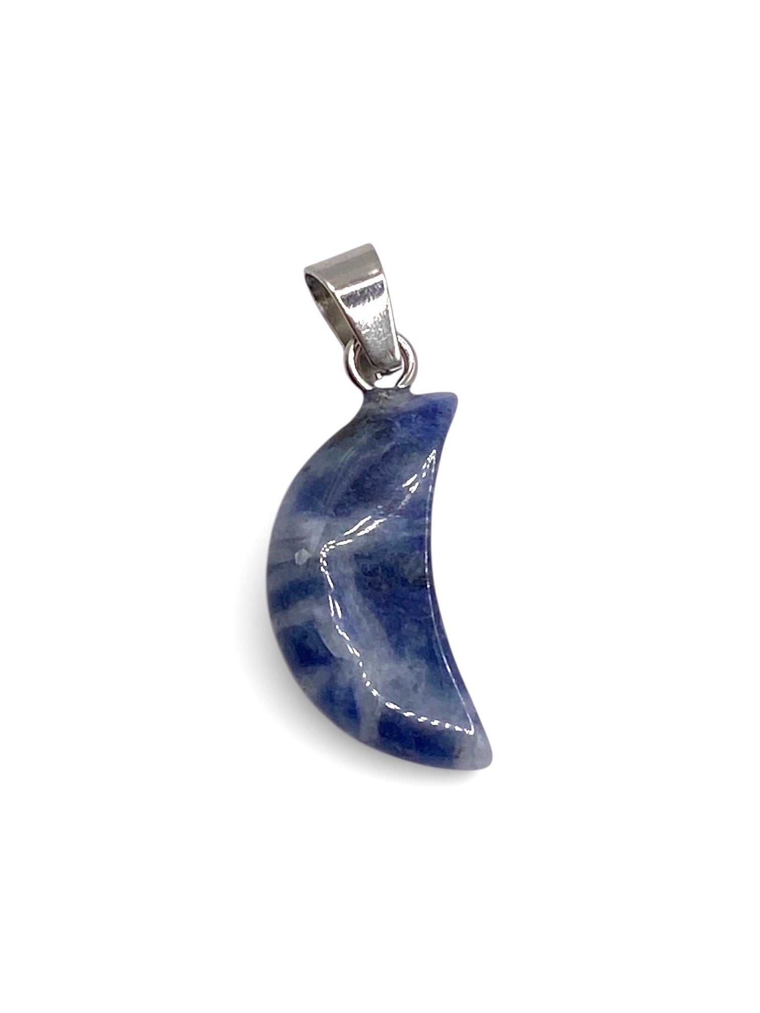 PENDENTIF DEMI LUNE - SODALITE