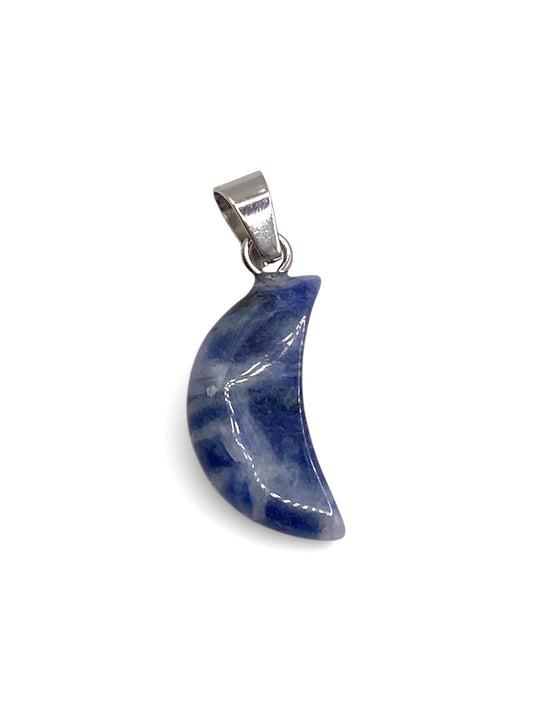 PENDENTIF DEMI LUNE - SODALITE