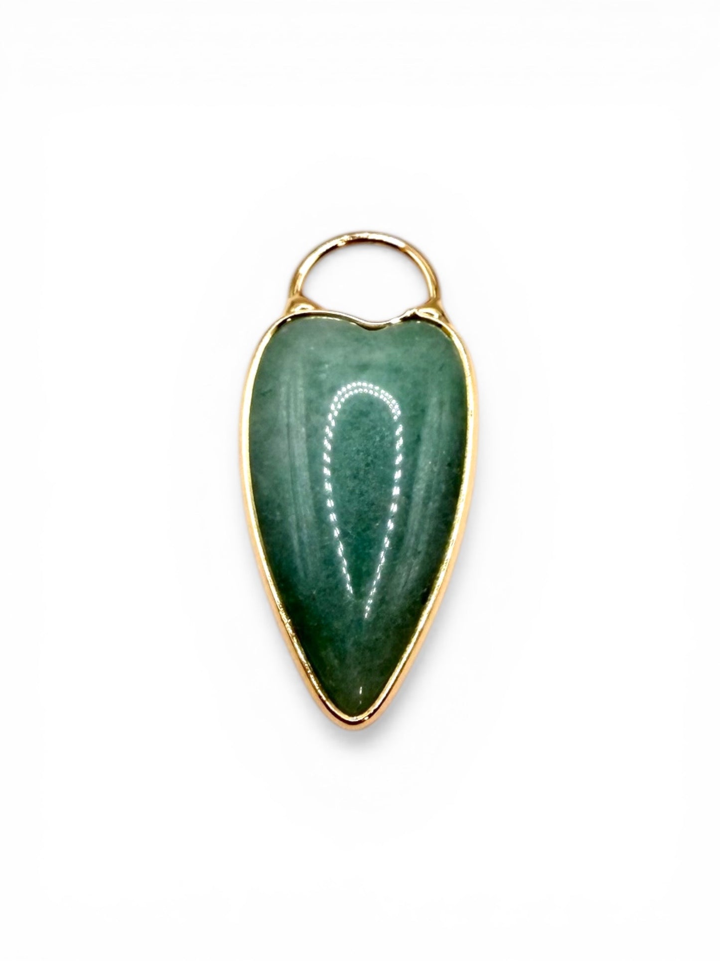 PENDENTIF FLECHE SERTIE - AVENTURINE