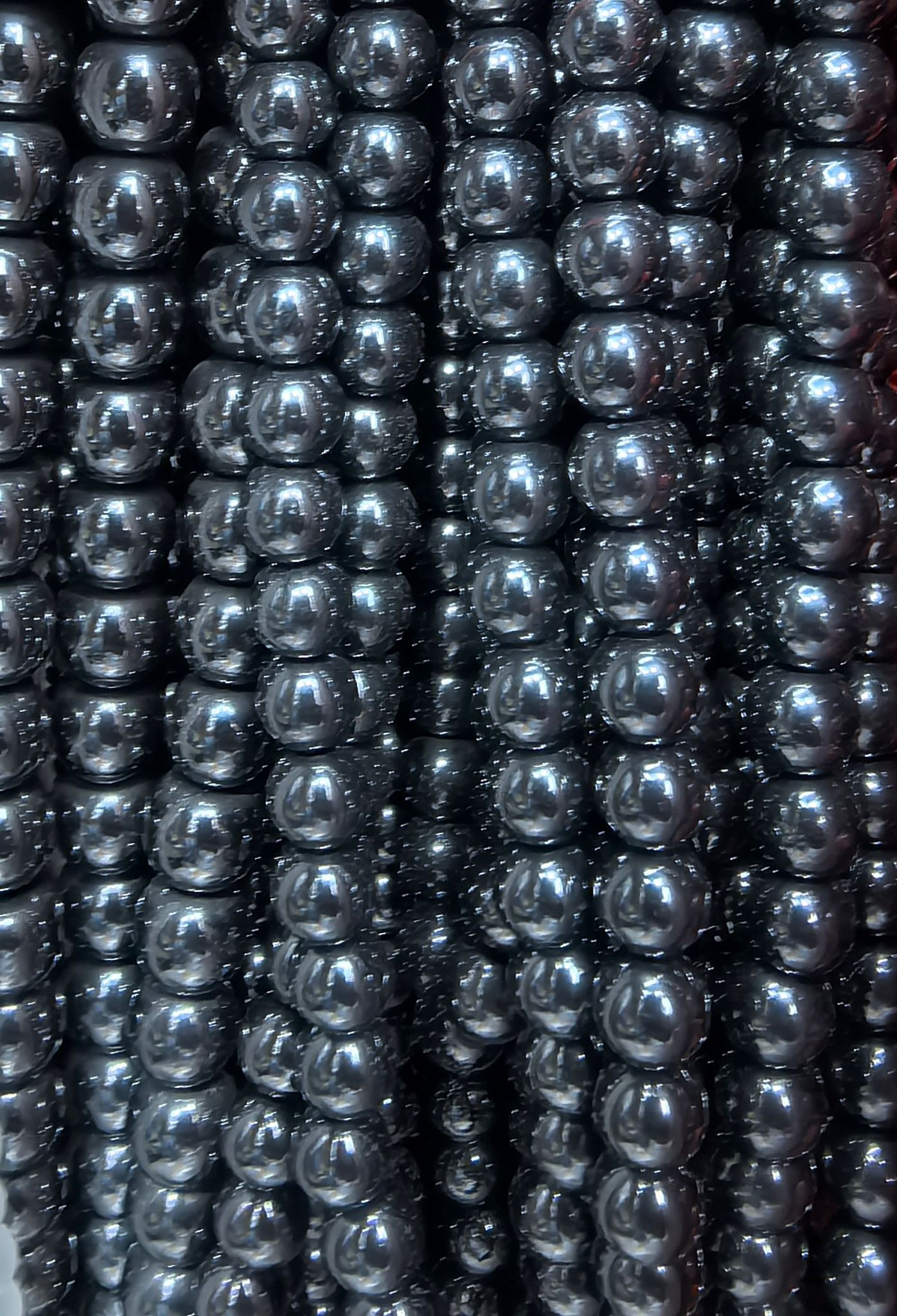 FIL DE PERLE HÉMATITE - 8mm