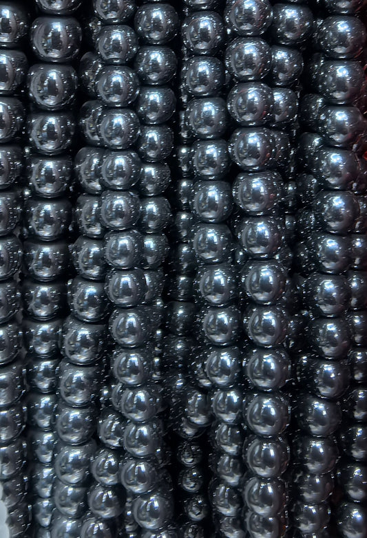 FIL DE PERLE HÉMATITE - 8mm