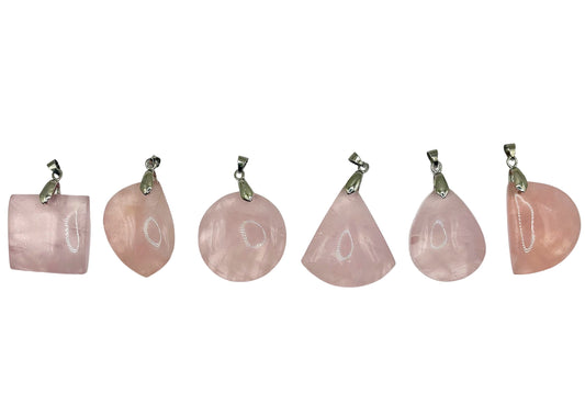 PENDENTIF MADAGASCAR QUARTZ ROSE  (la pièce)