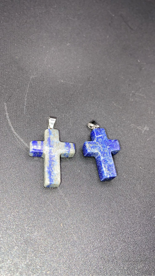 PENDENTIF CROIX LAPIS LAZULI