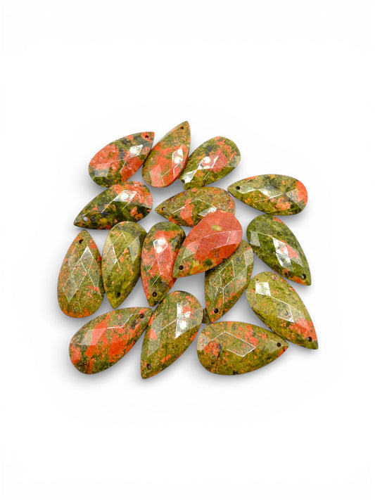 PENDENTIF FACETTÉ - UNAKITE
