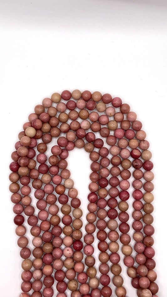 FIL DE PERLE 8MM - RHODOCROSITE