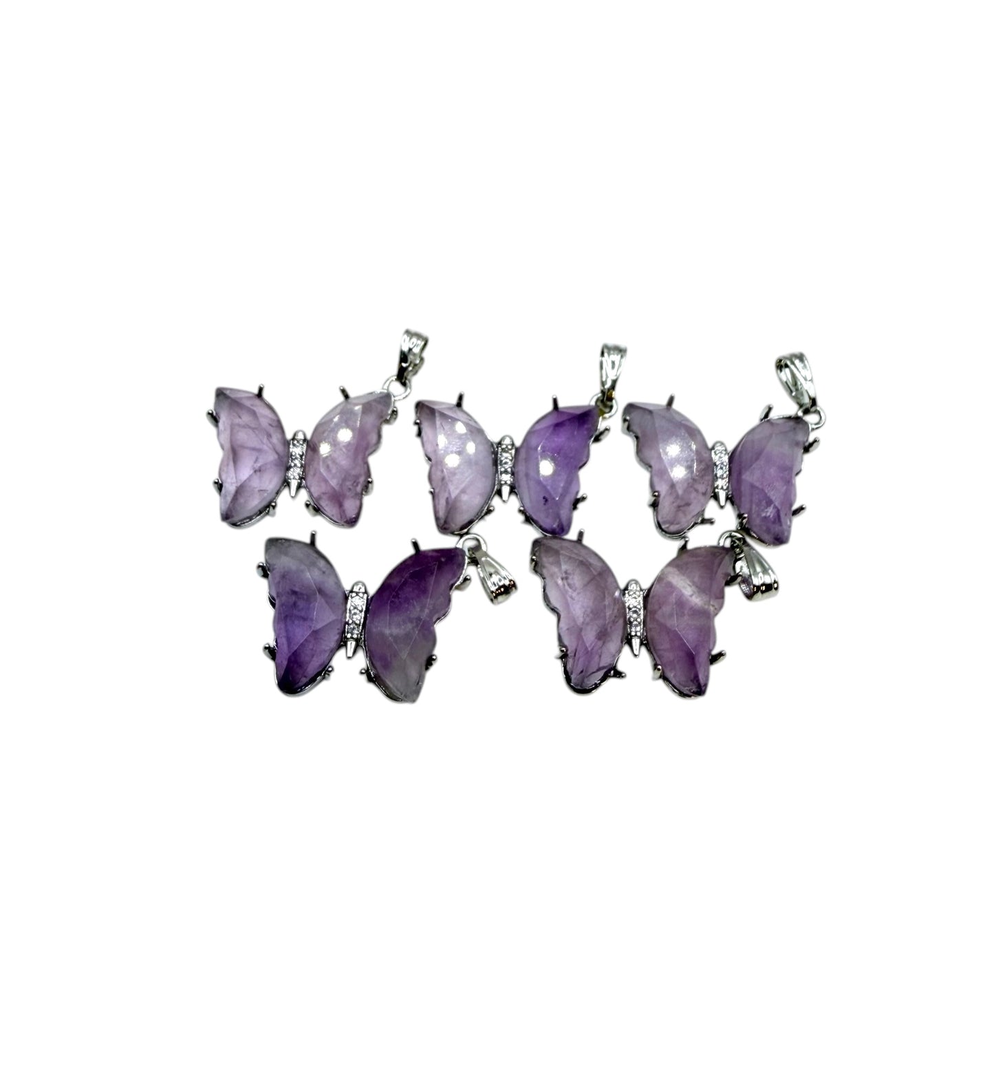 PENDENTIF PAPILLON - AMETHYSTE