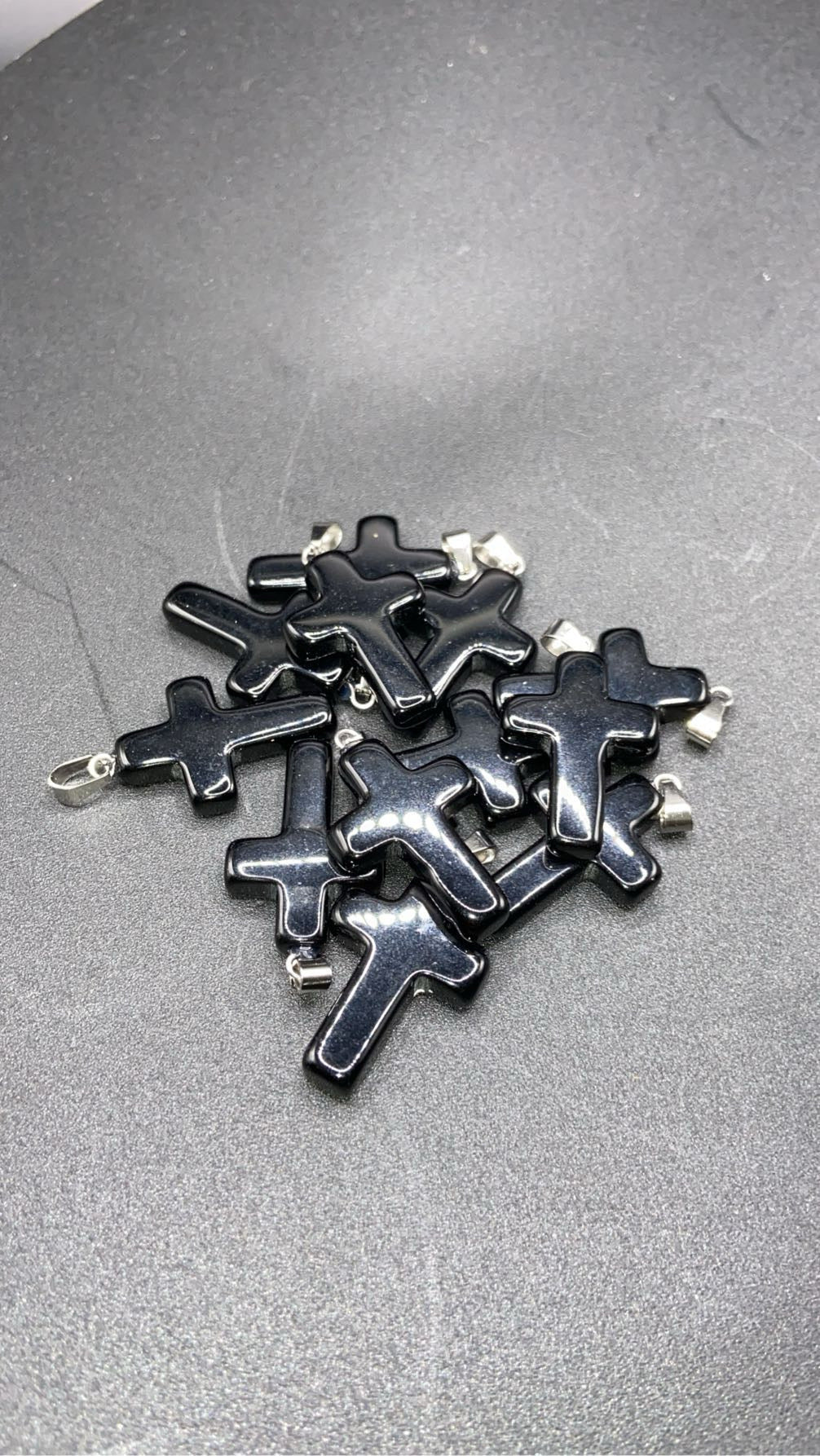 PENDENTIF CROIX ONYX