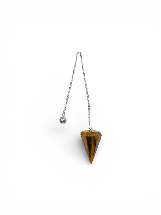 PENDULE AVEC CHAÎNE - OEIL DE TIGRE