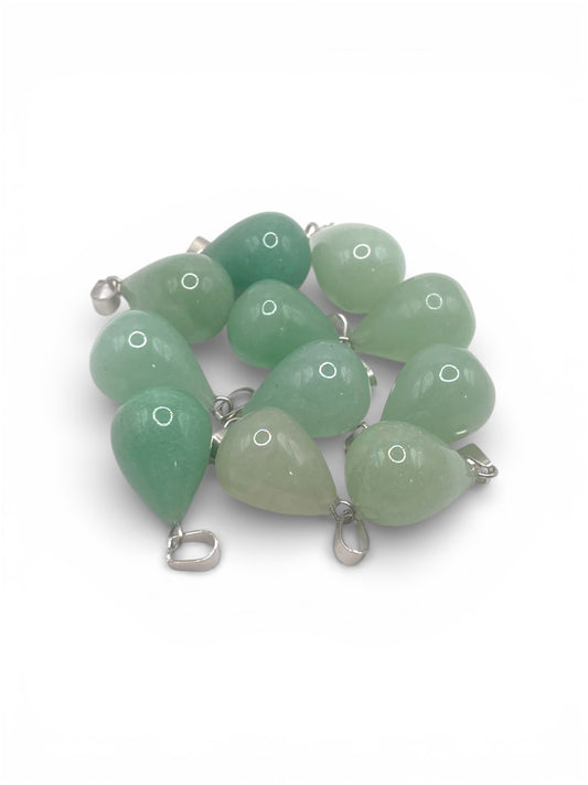 PENDENTIF GOUTTE 3D - AVENTURINE