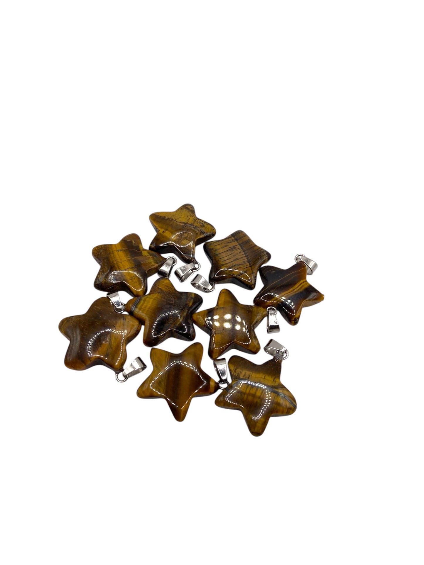 PENDENTIF ÉTOILE - OEIL DE TIGRE