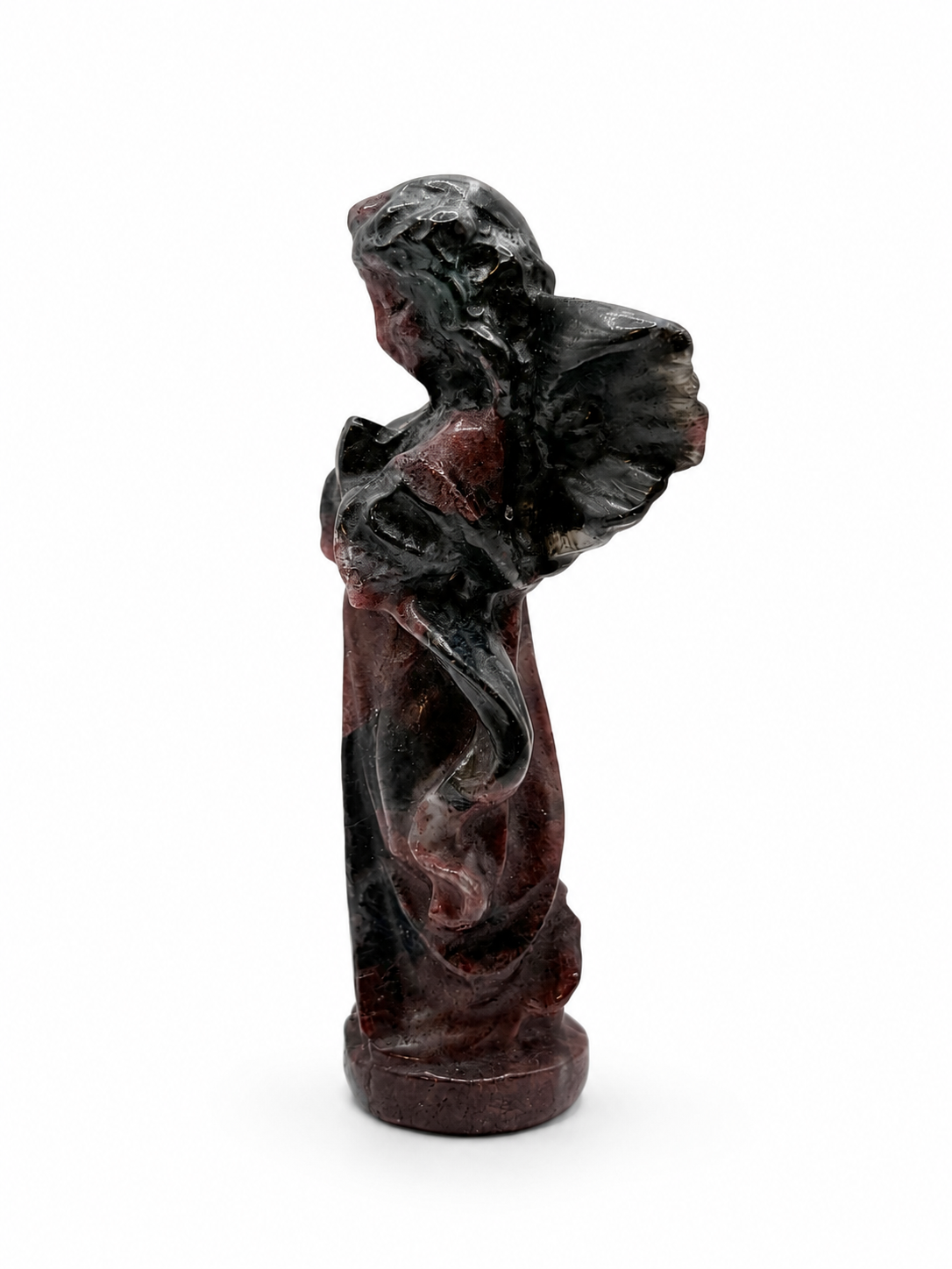 Statut Ange gardien - Granite rouge