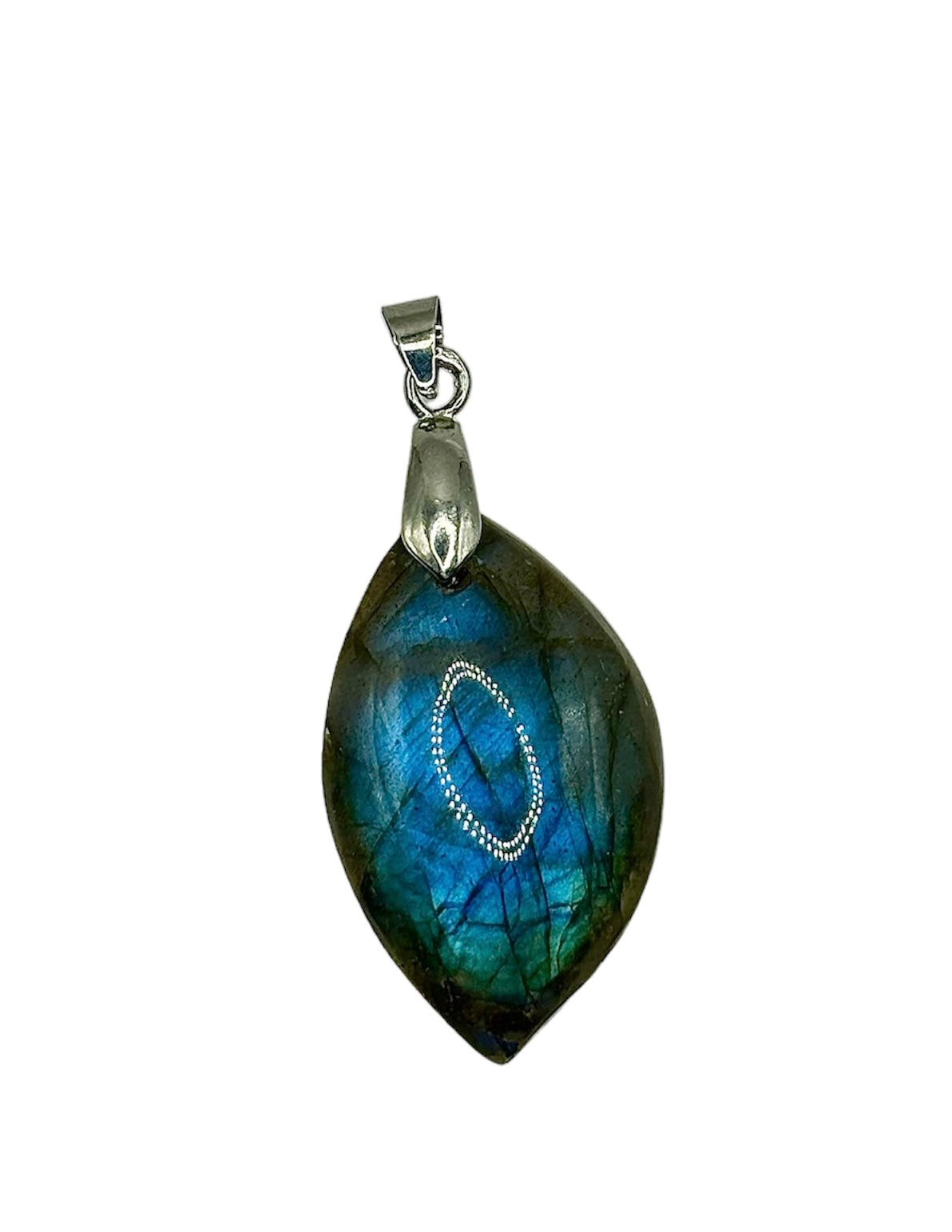 PENDENTIF MADAGASCAR LABRADORITE qualité EXTRA (la pièce)