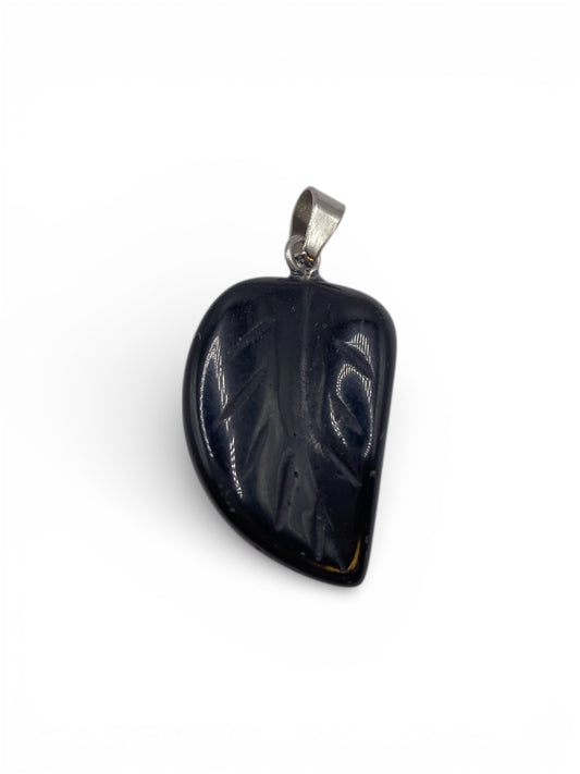 PENDENTIF FEUILLE ONYX