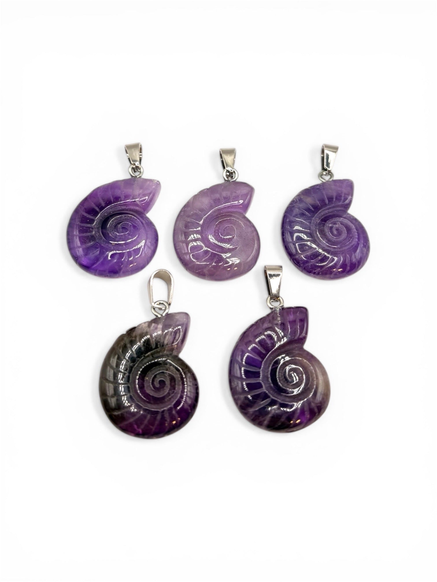 PENDENTIF ESCARGOT - AMETHYSTE