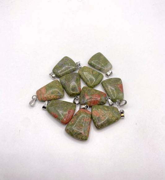 PENDENTIF TRAPÈZE - UNAKITE
