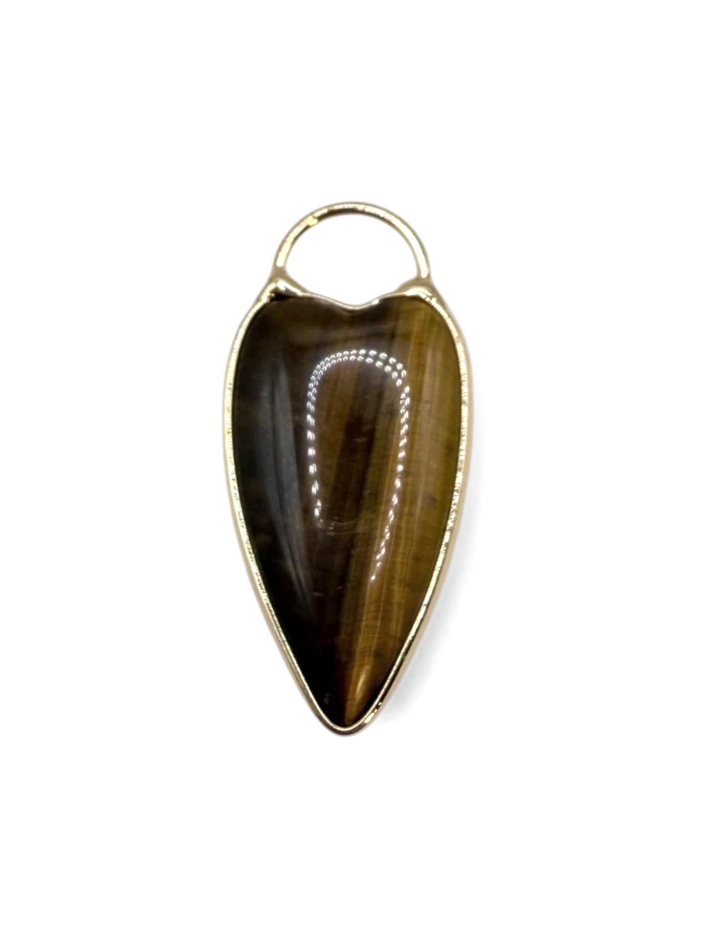 PENDENTIF SERTIE FLECHE - OEIL DE TIGRE
