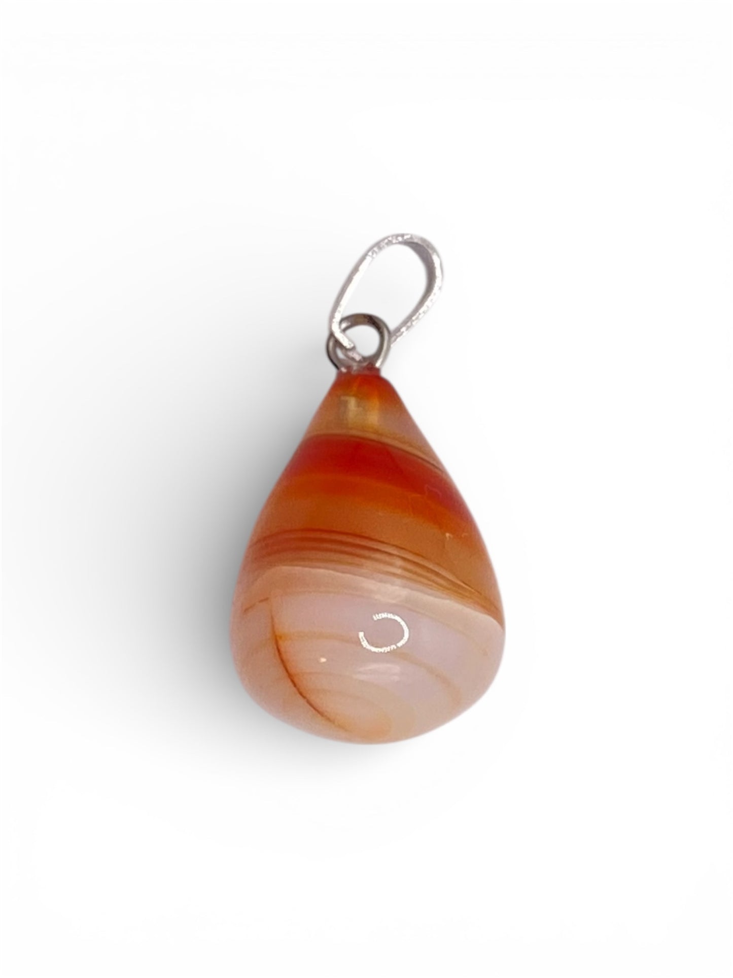 PENDENTIF GOUTTE 3D - CORNALINE